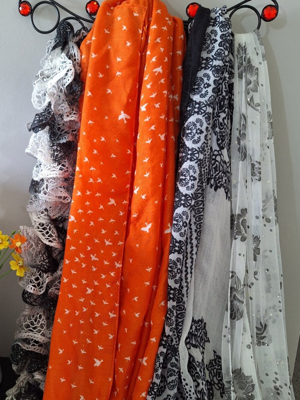 Women's Scarf Bundle Lot 4 Scarves Various Colors